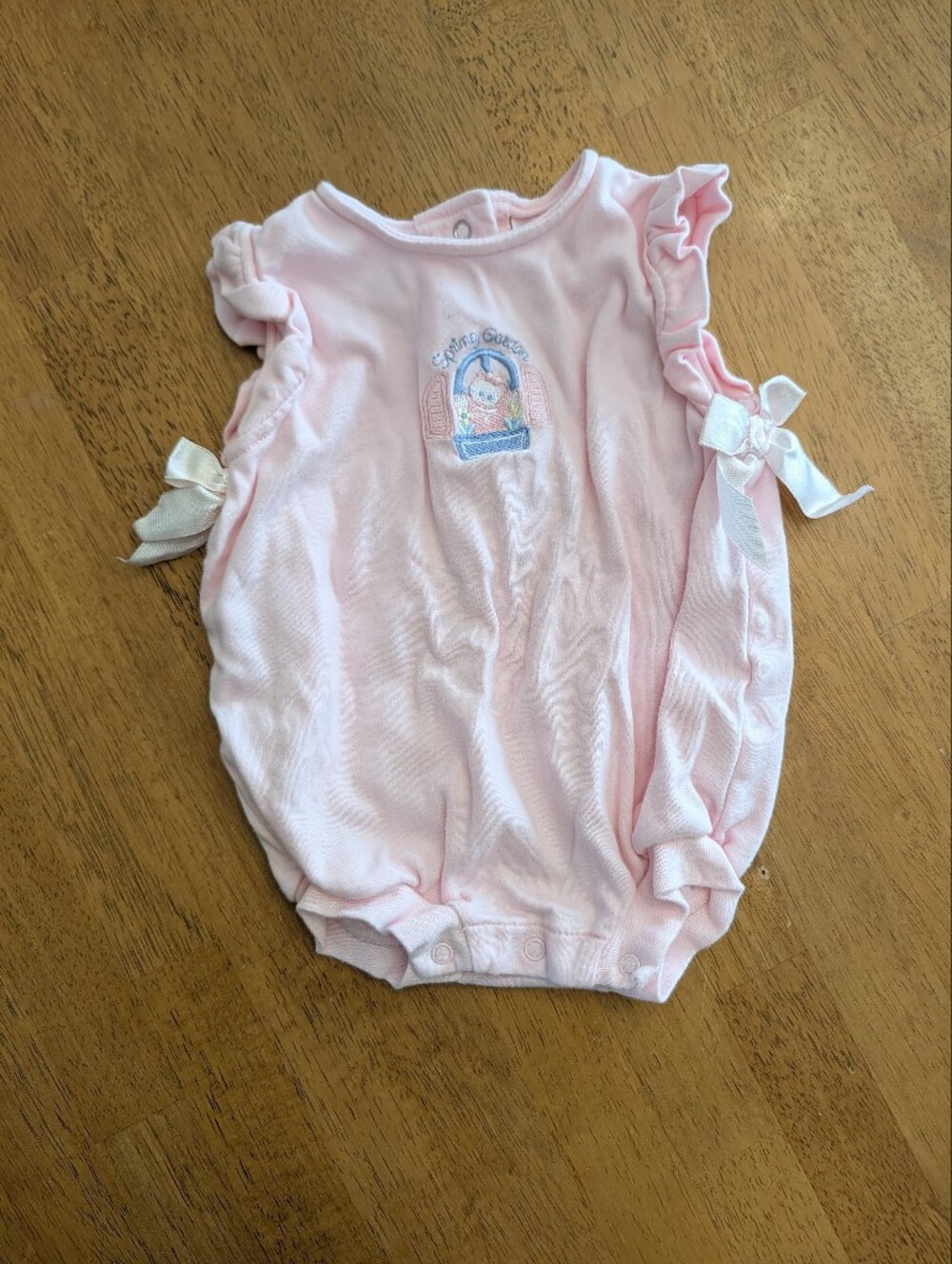 Vintage Carter's Baby Girl Bubble Romper, Pastel Pink, 3-6M